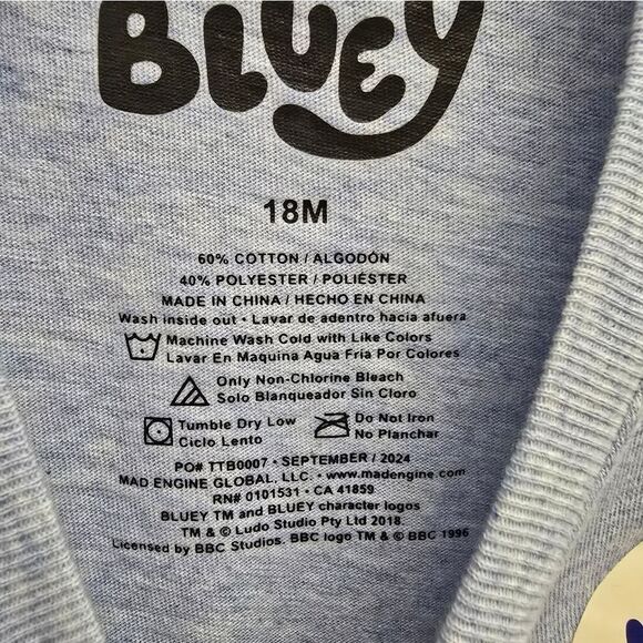 NWT Baby / Toddler Boy / Girl Bluey Valentine's Day, Spring Summer T-Shirt, 18m - Picture 3 of 6